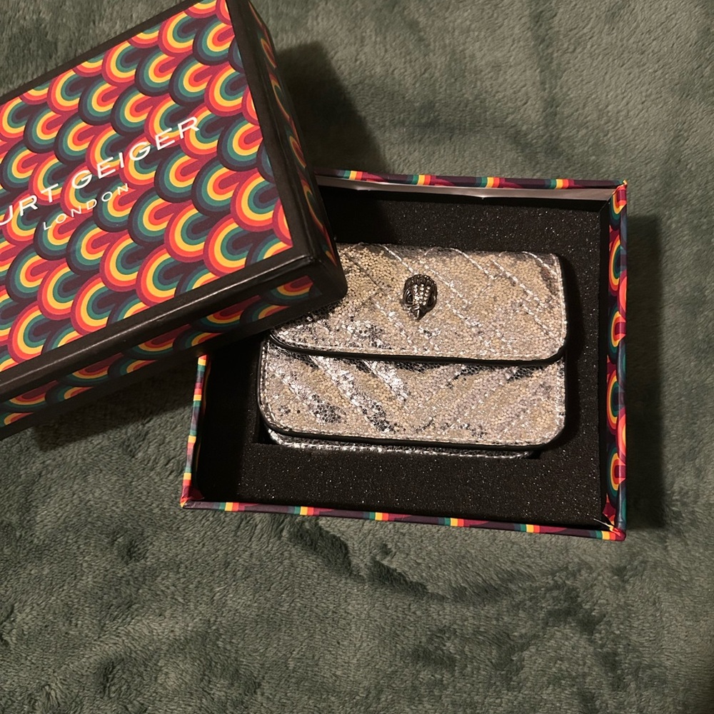 Kurt Geiger Silver Micro purse